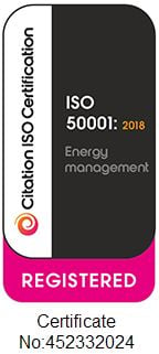 Citation ISO Certification, ISO 50001:2018 energy management, registered